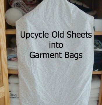 upcycled garment bags from old sheets