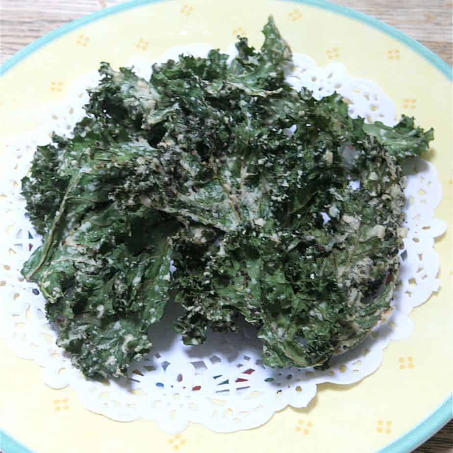 Dairy Free Sour Cream and Onion Kale Chips