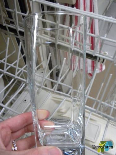 drinking glass over dishwasher