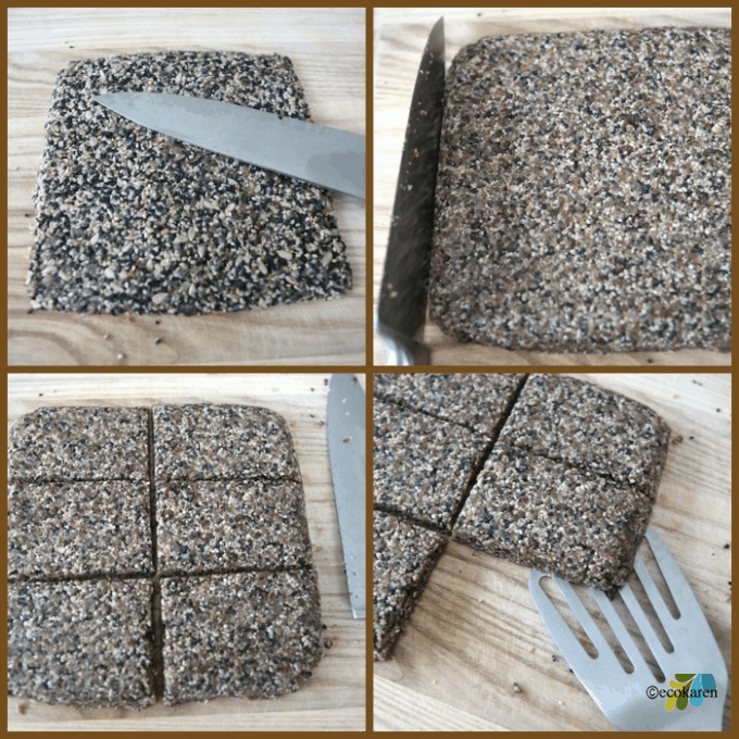 cutting Chocolate Larabar into squares