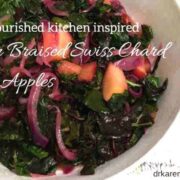cider braised swiss chard with apples