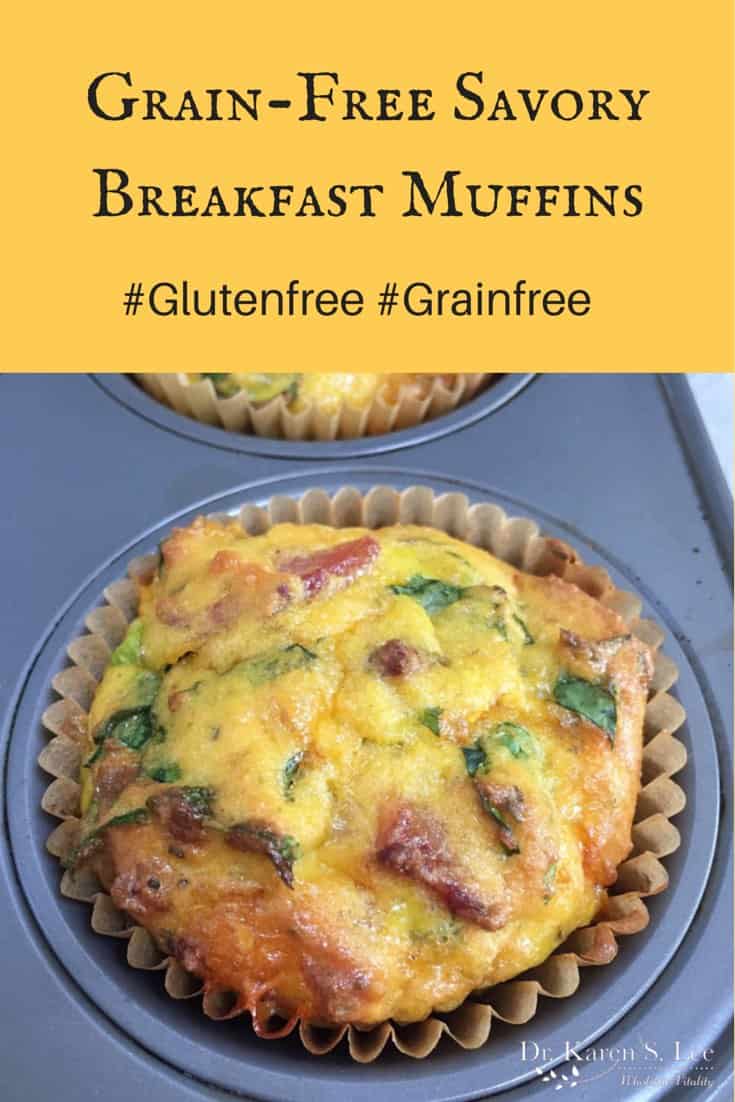 Grain Free Gluten Free Savory Breakfast Muffins Pin drkarenslee