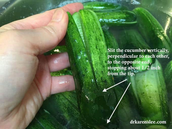 cut cucumber vertically