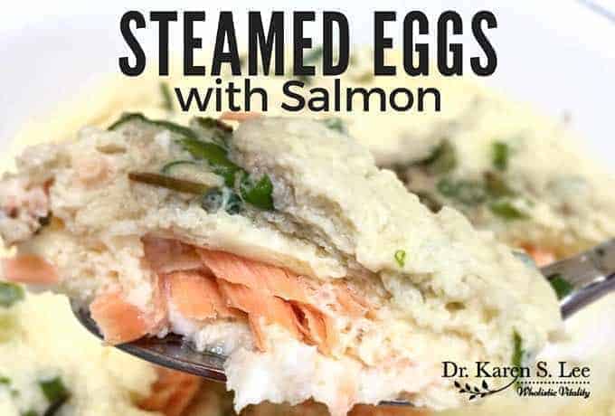 Steamed Eggs with Salmon