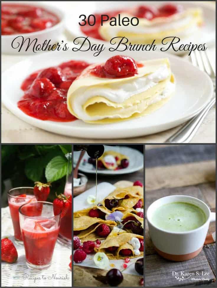 cream filled paleo crepe topped with strawberry preserve, strawberry drink, paleo crepes, and matcha latte pictures