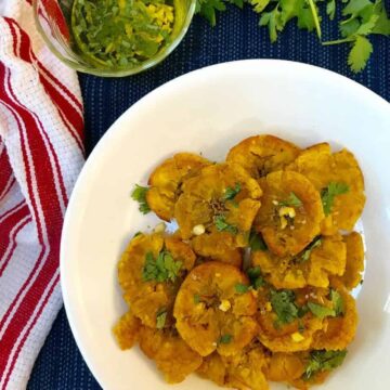 Twice Fried Plantains Tostones