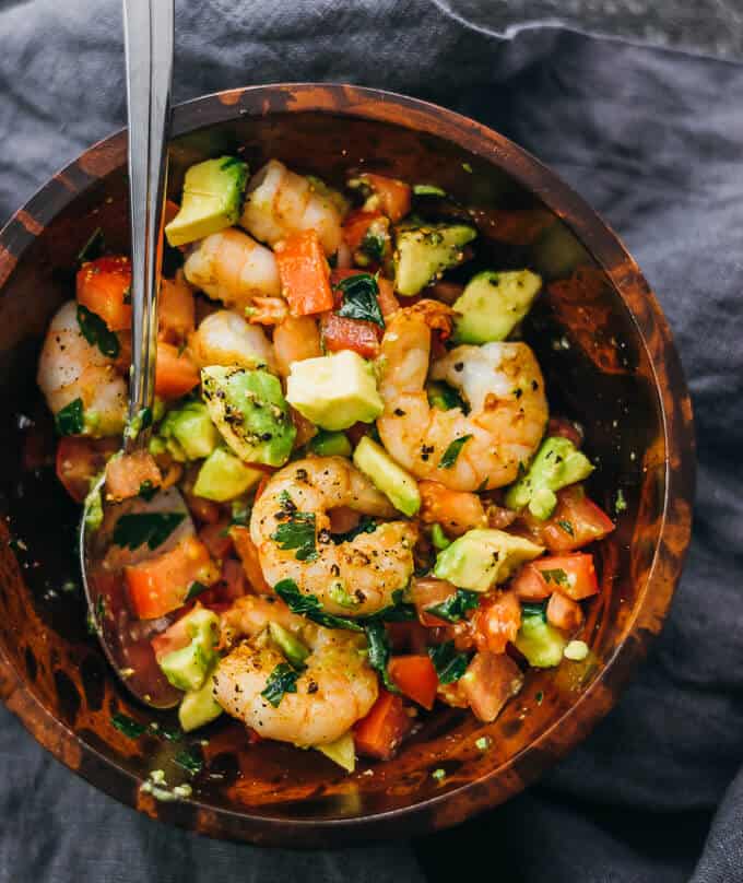 shrimp avocado salad savory tooth