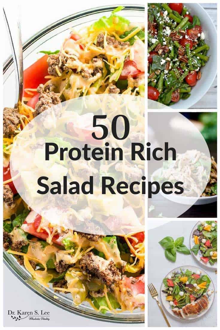4 different protein rich salads
