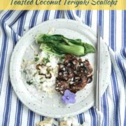 Toasted Coconut Teriyaki Scallops