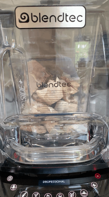 Bones inside Blendtec blender