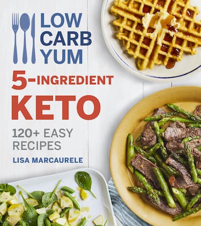 cover of low carb yum 5-ingredient keto cookbook